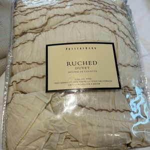 Pottery Barn Ruched Duvet, California King